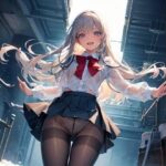 制服少女 黒タイツ編2もうたまらんw