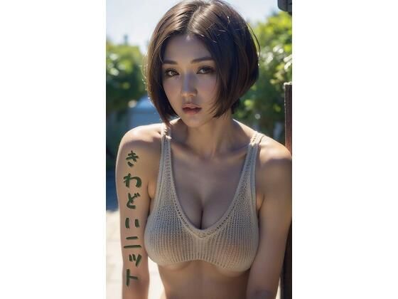 AI美女スライドショー 肩見せのきわどいレディースニット今夜のオカズに!!