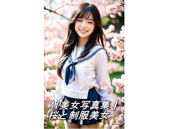 AI美女写真集┃桜と制服美女おすすめ作品!!