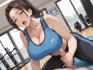 トレーニングにきた人妻と汗だく本気セックス今夜のオカズに!!