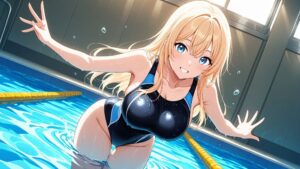 褐色コーチが金髪&緑髪爆乳競泳美女を種付け調教【4K】【FANZA専売】今夜のオカズに!!