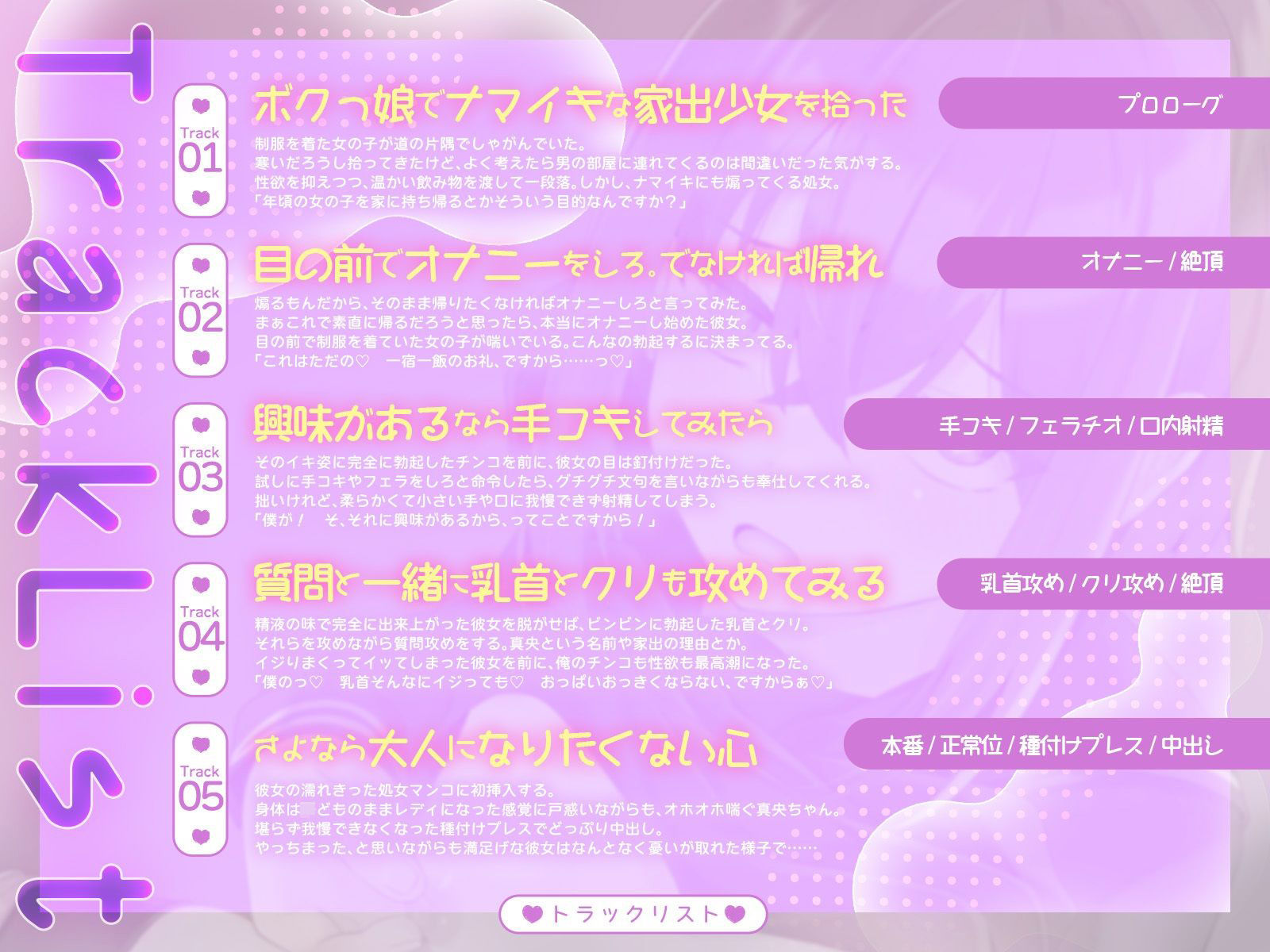大人になりたくない家出少女の憂いを、あなたの大人チンポでオホっと晴らしてあげよう(KU100マイク収録作品) もうたまらんw