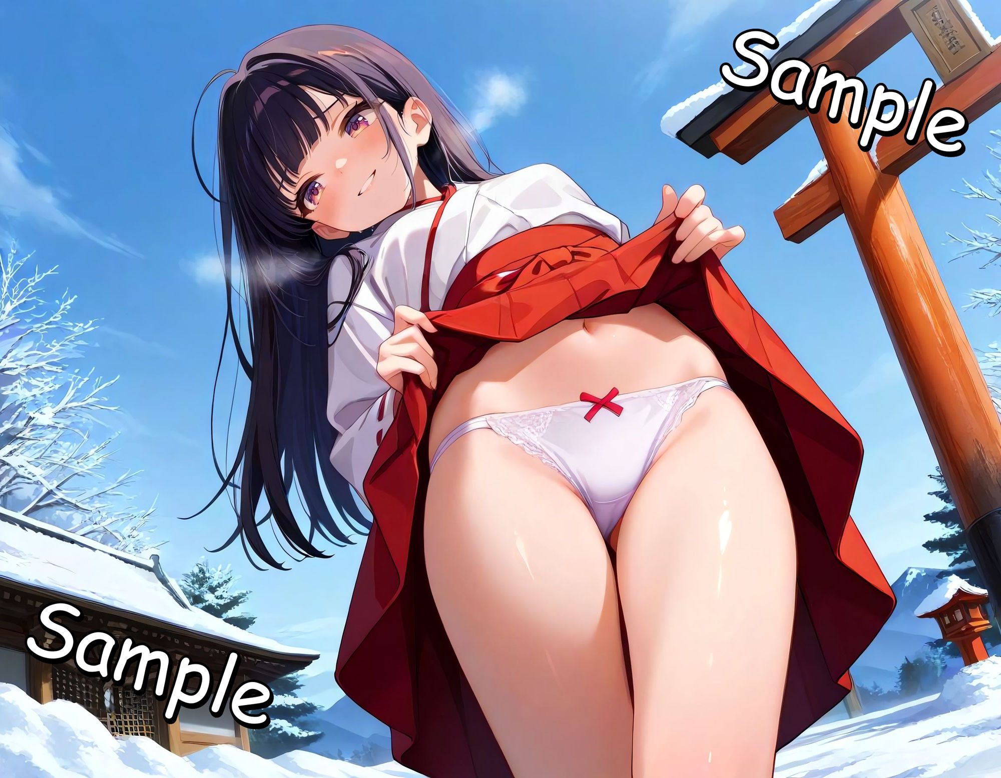 雪の神社と巫女の恋 〜冬の吐息と禁断の抱擁〜 おすすめ作品!!
