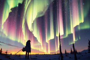 オーロラ  背景素材 こんなの射精不可避w