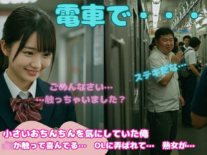 小さいチンチンが好き!JKに電車でさわられてしまい、硬くなったおちんちんをみた処女もうたまらんw