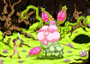 アラクネに搾精される全裸勇者今夜のオカズに!!