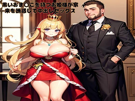 黒いおま〇こを持つお姫様が家来を誘惑して中出しセックス 今夜のオカズに!!