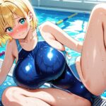 巨乳金髪紫髪水泳美少女が顧問と濡れたプールで種付け交尾【4K】 今夜のオカズに!!