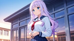 白髪紫髪の爆乳水泳部が顧問教師と白スク水で中出し交尾【4K】 もうたまらんw