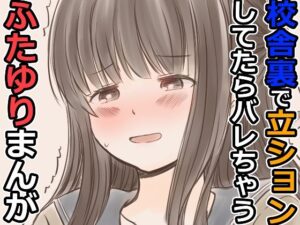 校舎裏で立ションしてたらバレちゃうふたゆりまんが 今夜のオカズに！！