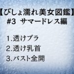 びしょ濡れ美女図鑑 #3 サマードレス編 こんなの射精不可避w