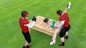 【▲100】生徒会長 一ノ瀬廻里 陸上部の助っ人として大会に出たところ、同じスタジアムに来ていたアメフト部の男子に犯●れる Vol.010(大開脚) 今夜のオカズに!!