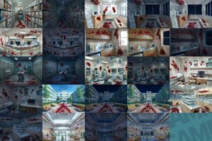 病院/血濡れ病院背景パック87枚【TRPG背景素材/CoC/ゲーム素材背景イラスト】【昼夜差分/血濡れ差分】 こんなの射精不可避w