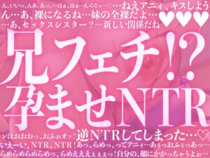 引きこもり妹は兄ぃフェチ。彼女ができた日から、兄妹で背徳の孕ませNTR エロすぎるやろ...