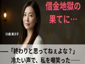 【シニア恋愛】「借金地獄の果てに…」〜終わりと思ってねぇよな？冷たい声で、私を嘲笑った〜53歳美沙子【官能朗読】 おすすめ作品！！
