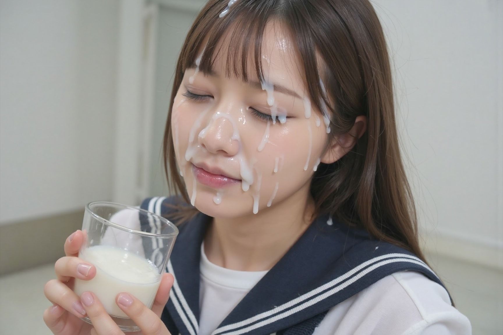 可愛いJKの顔面にひたすらザーメンぶっかけ!5 エロすぎるやろ...