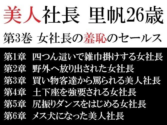 美人社長 里帆26歳 第3巻 女社長の羞恥のセールス 今夜のオカズに!!