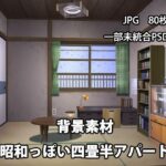 背景素材 昭和っぽい四畳半アパート エロすぎるやろ...