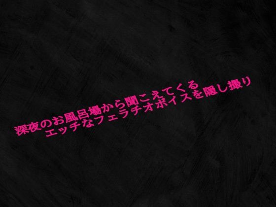 深夜のお風呂場から聞こえてくるエッチなフェラチオボイスを隠し撮り おすすめ作品!!