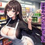 巨乳店員とイケメン店長が深夜のコンビニセックス 今夜のオカズに!!