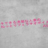 脳イキできる清楚な人妻のねっとりフェラチオボイスASMR おすすめ作品！！