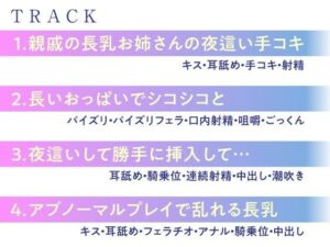 【全編囁き】夜中に襲いかかる長乳お姉さんの密着独りよがりえっち おすすめ作品!!