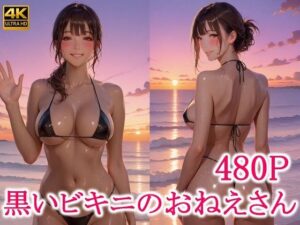 黒いビキニのおねえさん 絶頂の渦に引き込まれる!