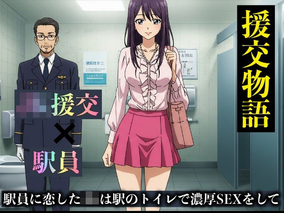 援交物語〜駅員に恋したJKは駅のトイレで濃厚SEX!変態JKはバイブを入れたまま外に もうたまらんw
