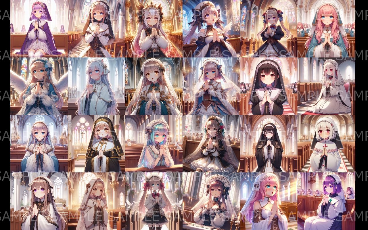 萌え系美少女ファンタジーイラスト素材集「聖職者」 イキまくるwww