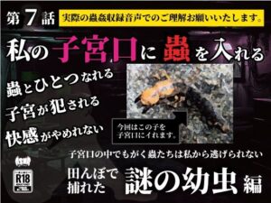 私の子宮口の中に蟲を入れる 第7話 田んぼで捕れた謎の幼虫編 今夜のオカズに!!
