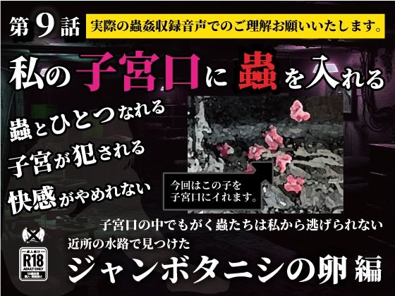 私の子宮口の中に蟲を入れる 第9話 近所の水路で見つけたジャンボタニシの卵編 こんなの射精不可避w