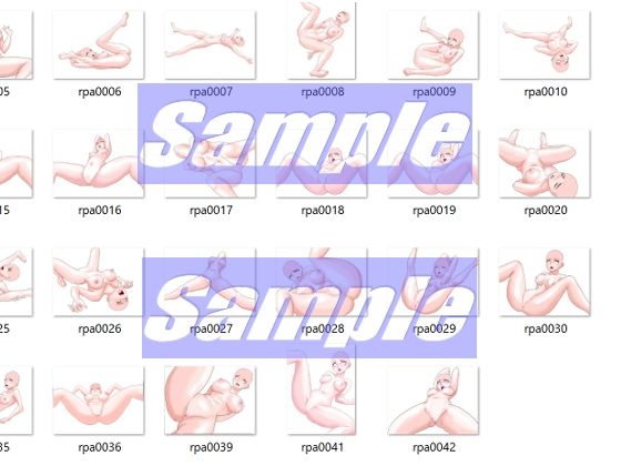 同人制作お助け素材「女体ポーズ レ〇プシーン用 主に仰向けポーズ編」 鬼滅www
