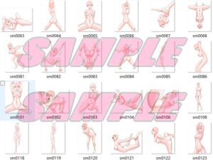 同人制作お助け素材「女体ポーズ集  (SM,触手緊縛用ポーズVOL,2)」 おすすめ作品!!