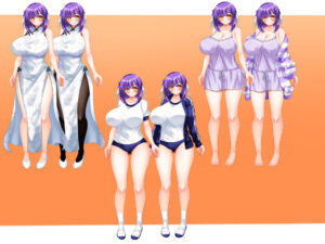 立ち絵素材 制服の女の子 HCGセット2 エロエロSEX!!