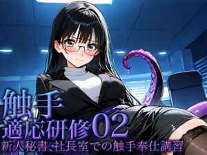 触手適応研修02 -秘書、社長室での触手奉仕講習- こんなの射精不可避w